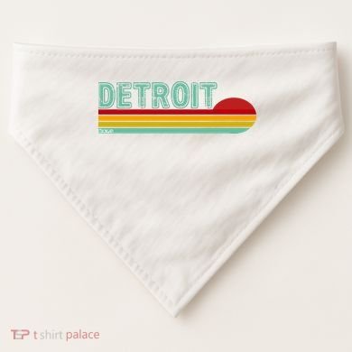Retro Detroit Sunset Logo USA-Made Doggie Bandana