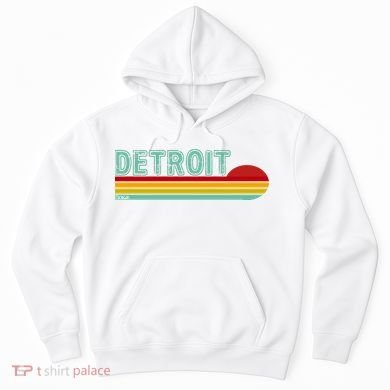 Retro Detroit Sunset Logo Hoodie