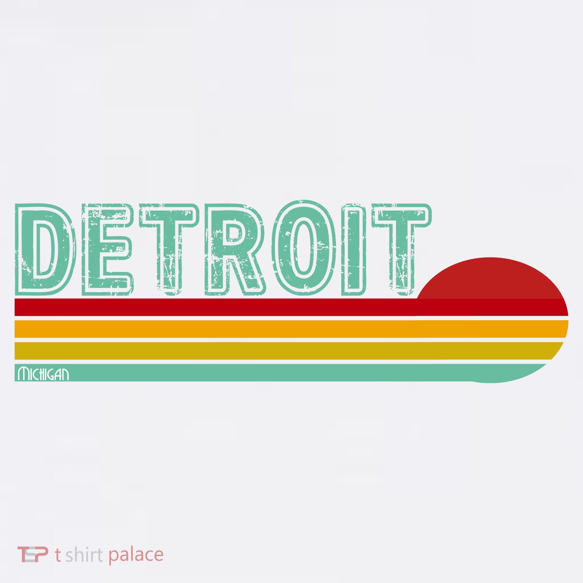 Retro Detroit Sunset Logo Long Sleeve Shirt