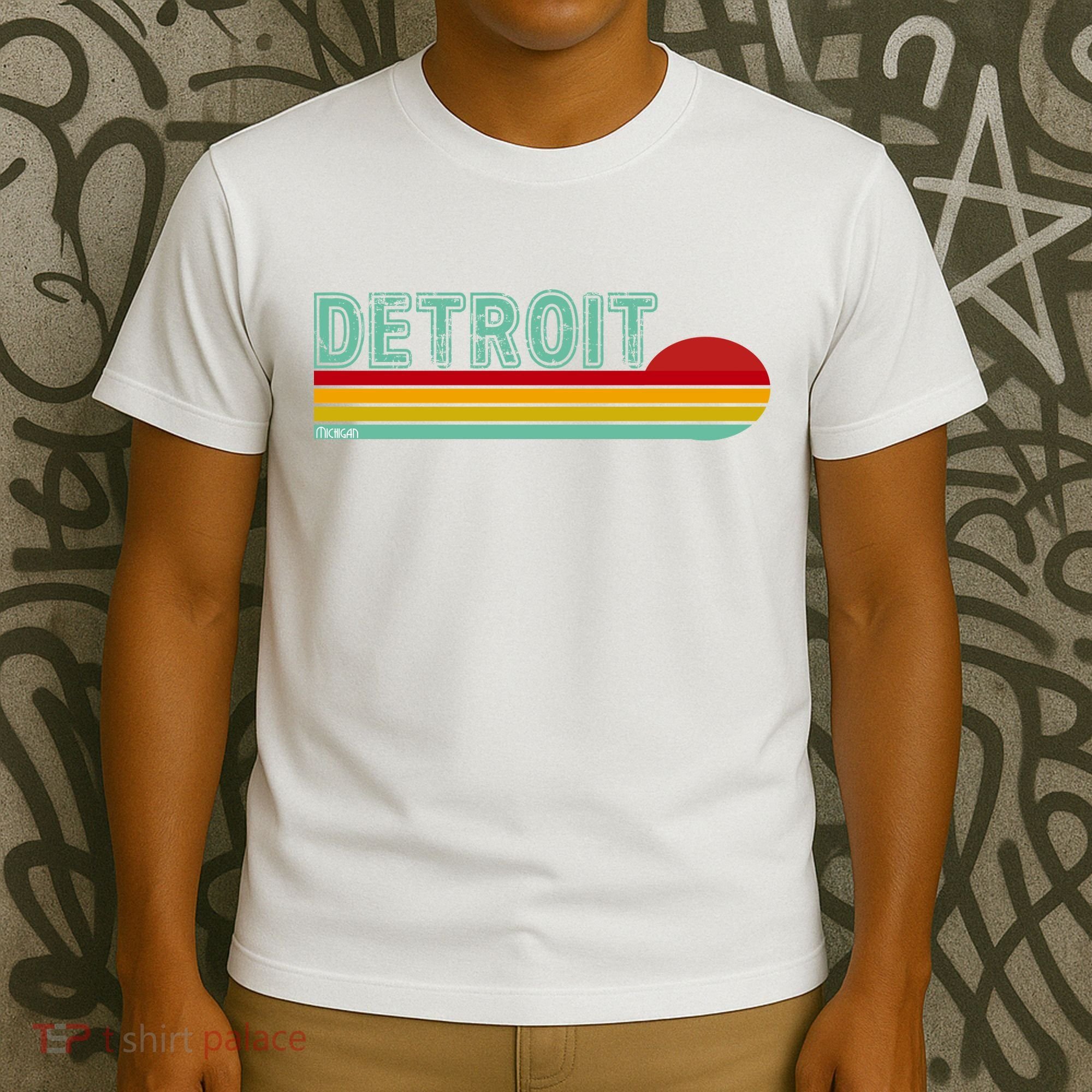 Retro Detroit Sunset Logo T-Shirt