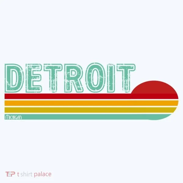 Retro Detroit Sunset Logo Bucket Hat