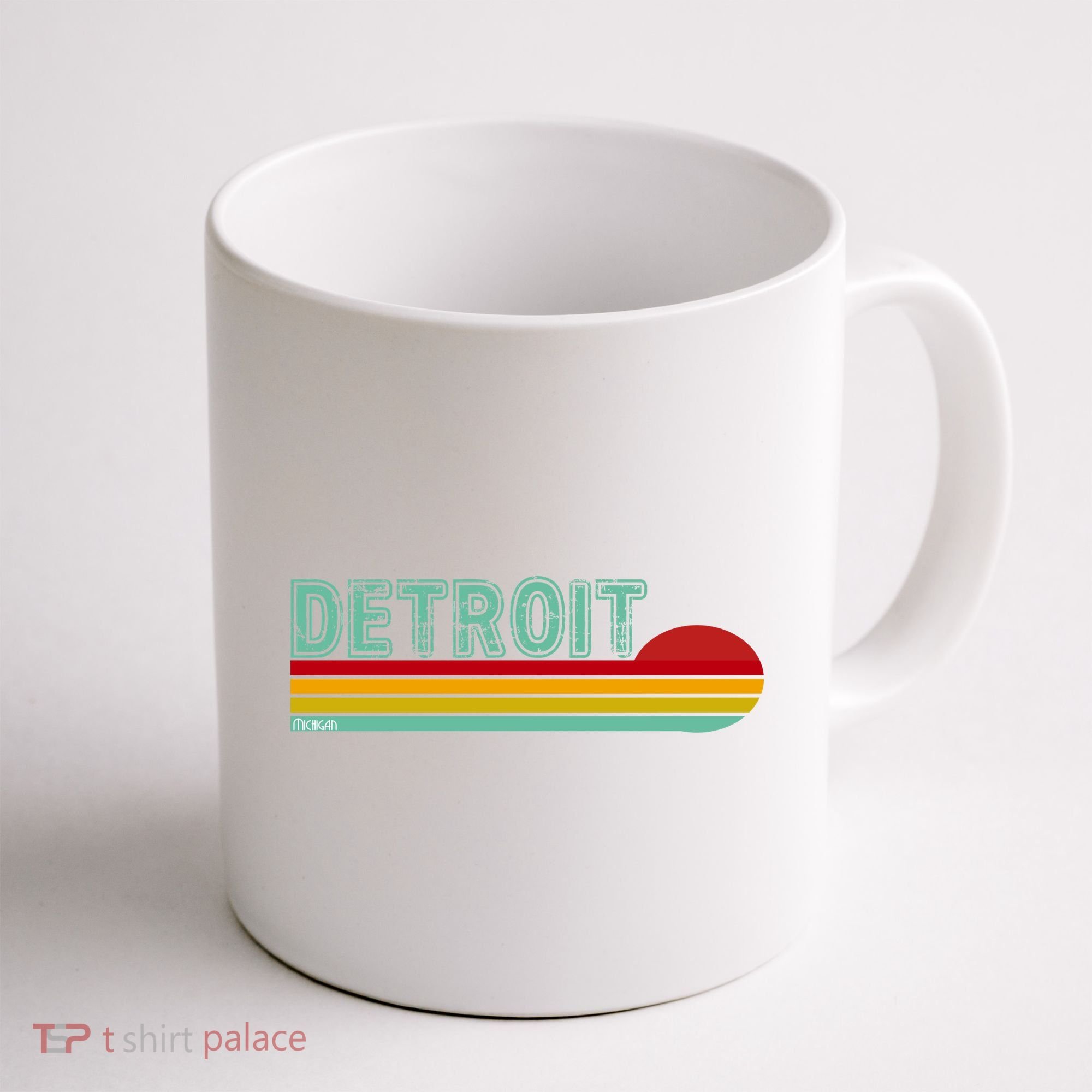 Retro Detroit Sunset Logo Coffee Mug