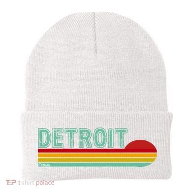 Retro Detroit Sunset Logo Beanie