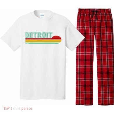 Retro Detroit Sunset Logo Pajama Set