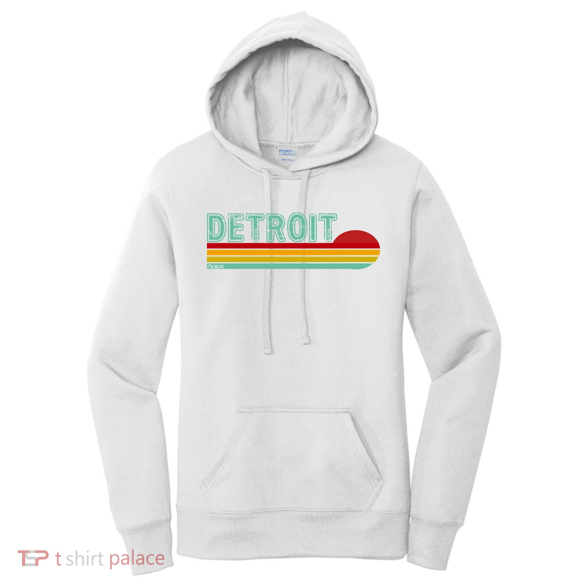 Retro Detroit Sunset Logo Women's Hoodie
