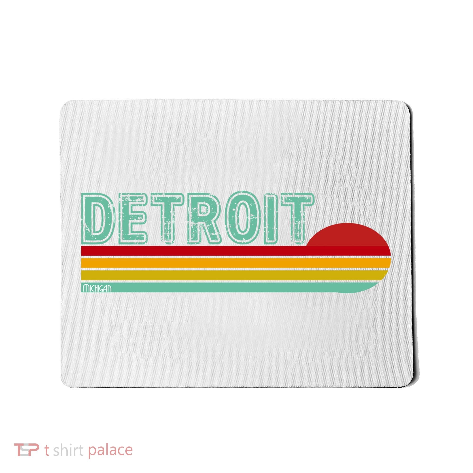 Retro Detroit Sunset Logo Mousepad