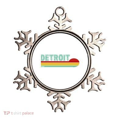 Retro Detroit Sunset Logo Ornament