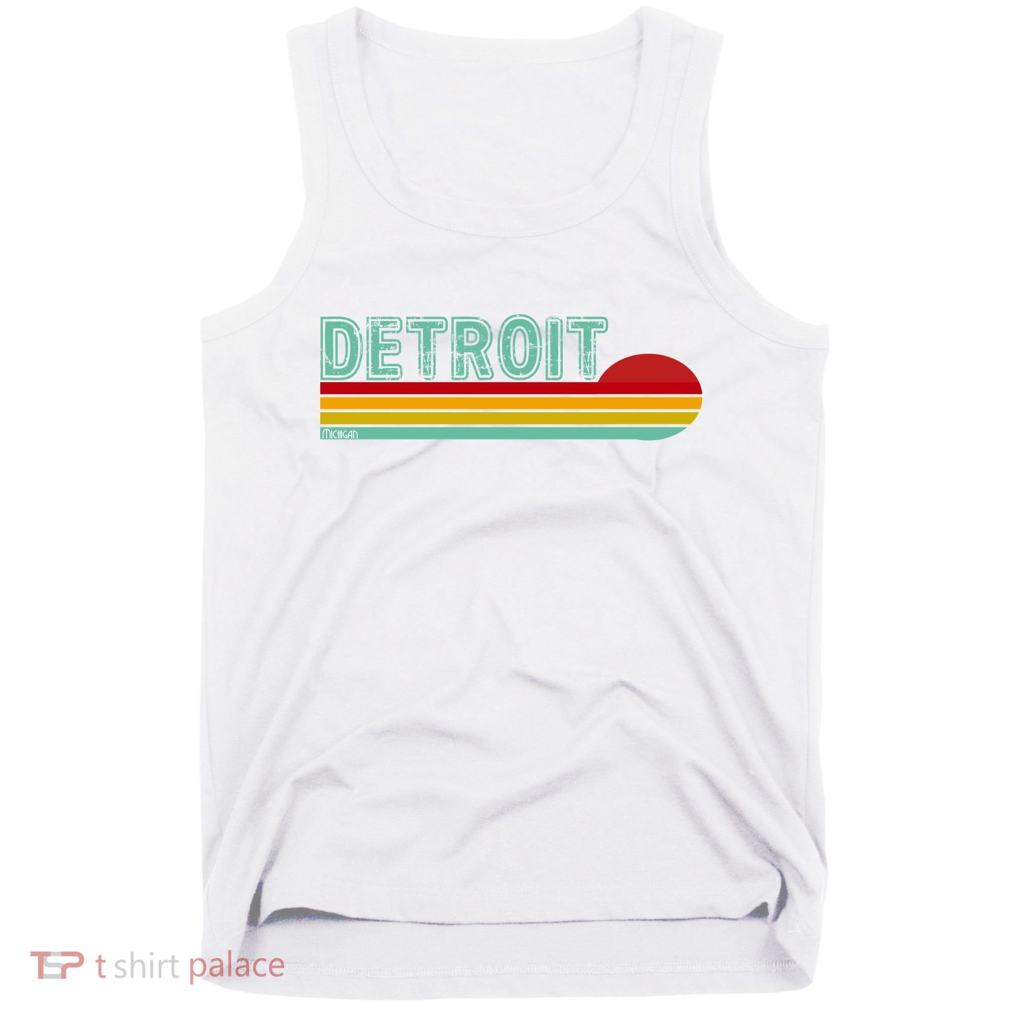 Retro Detroit Sunset Logo Tank Top