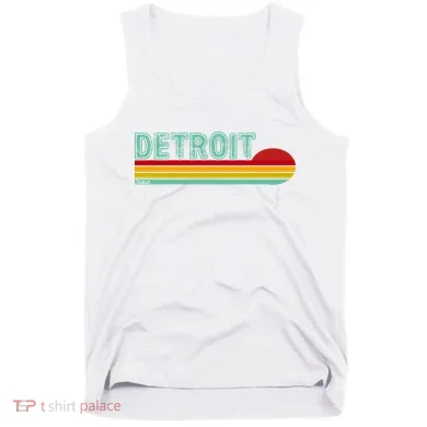 Retro Detroit Sunset Logo Tank Top