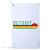 Retro Detroit Sunset Logo Golf Towel thumb 0