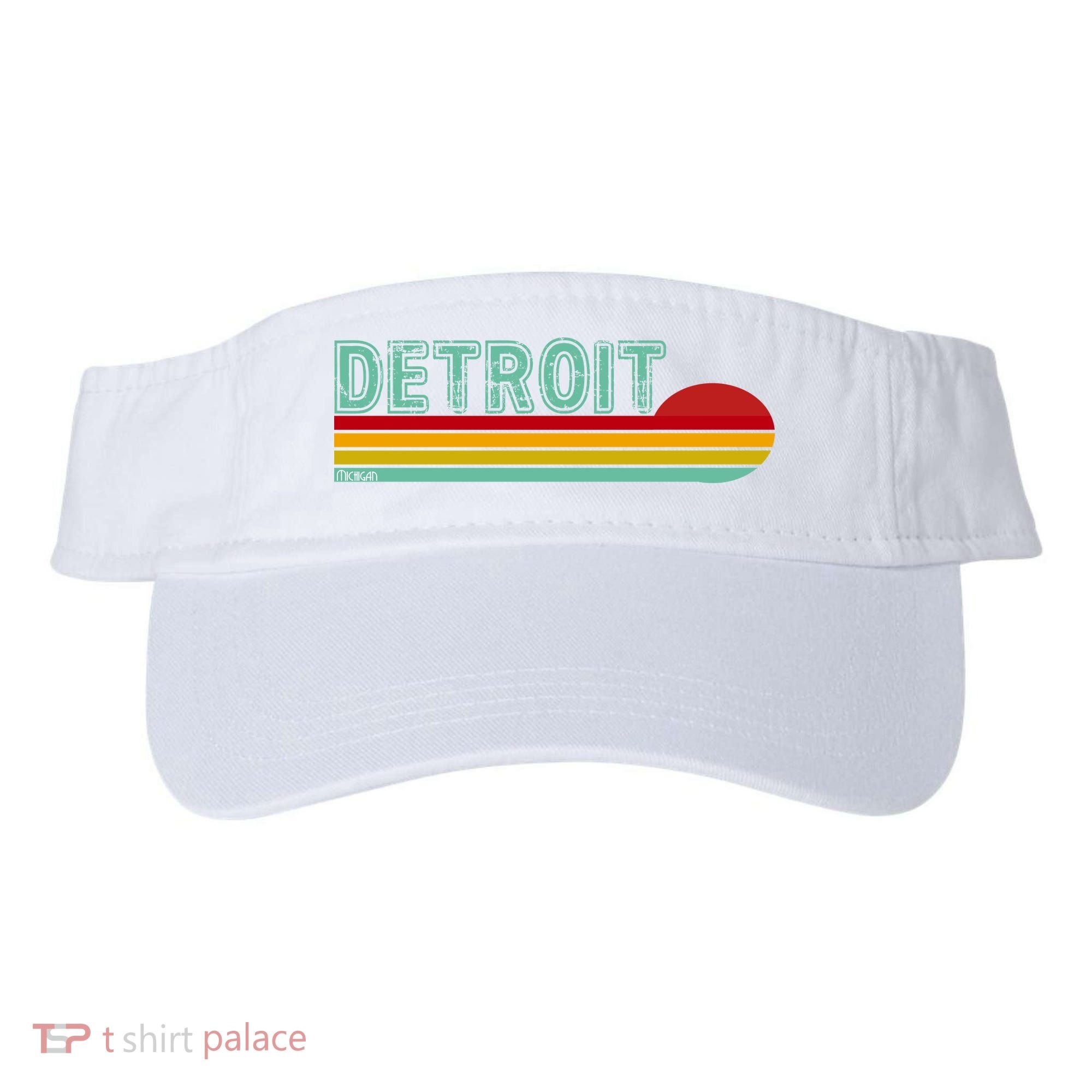 Retro Detroit Sunset Logo Visor