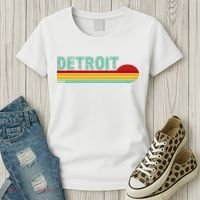 Retro Detroit Sunset Logo Women's T-Shirt thumb 3