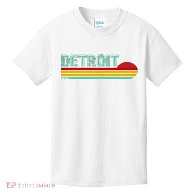 Retro Detroit Sunset Logo Kids T-Shirt