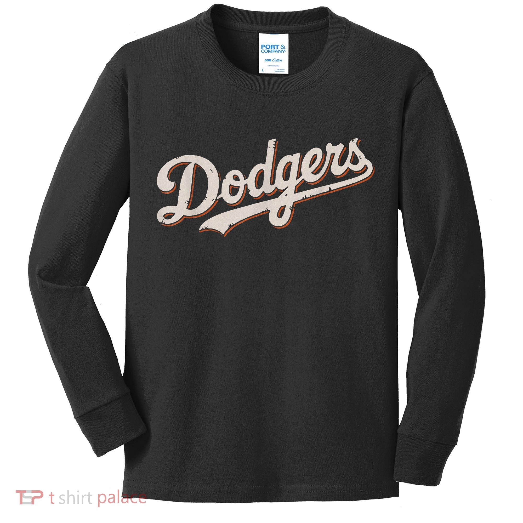 Retro Dodgers Style Classic Kids Long Sleeve Shirt