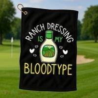 Ranch Dressing Salad Sauce Golf Towel thumb 1