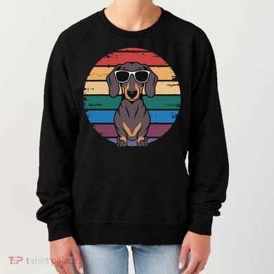Retro Dachshund Sunset Women's Sweatshirt