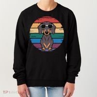 Retro Dachshund Sunset Women's Sweatshirt thumb 0