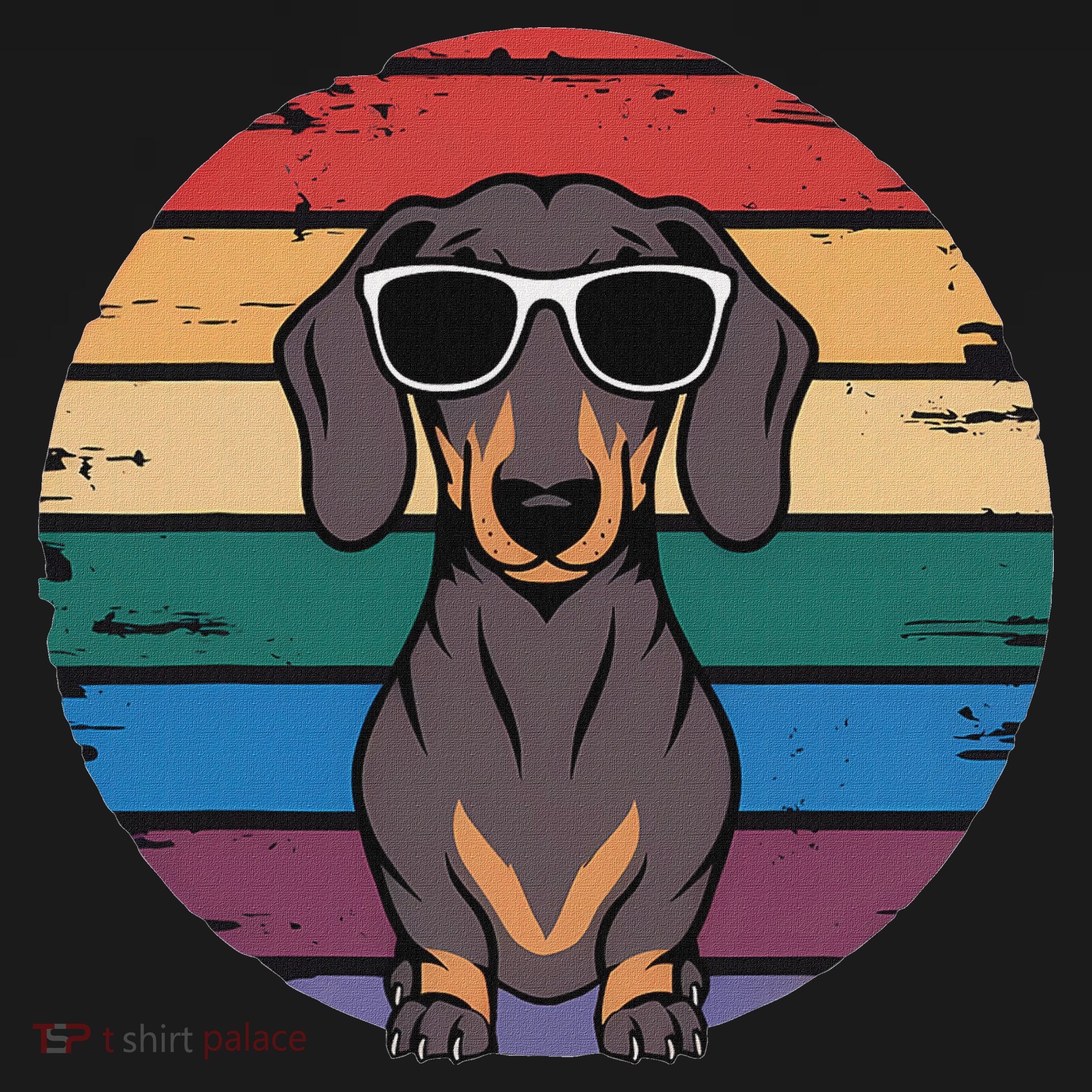 Retro Dachshund Sunset Sweatshirt