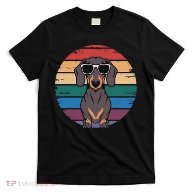 Retro Dachshund Sunset T-Shirt