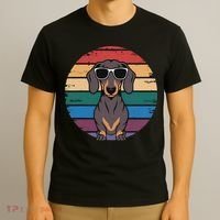 Retro Dachshund Sunset T-Shirt thumb 3