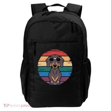 Retro Dachshund Sunset Backpack