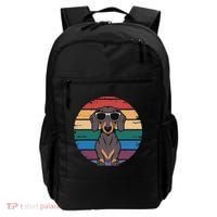 Retro Dachshund Sunset Backpack thumb 0