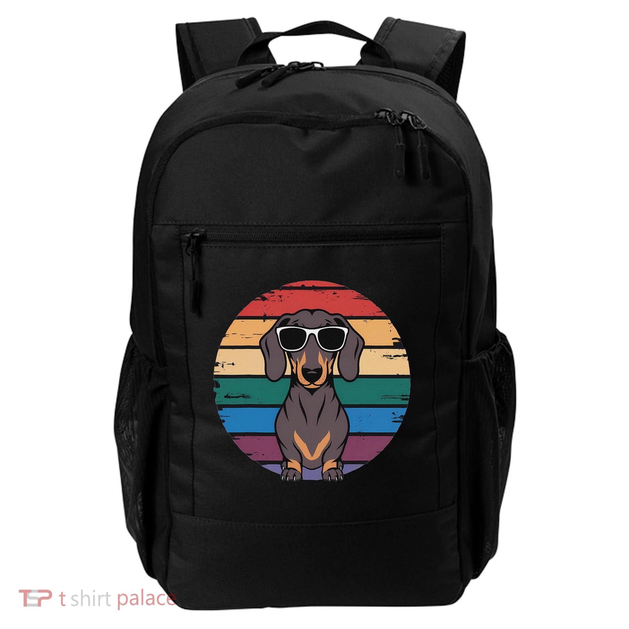 Retro Dachshund Sunset Backpack