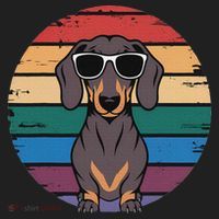 Retro Dachshund Sunset Tumbler thumb 3