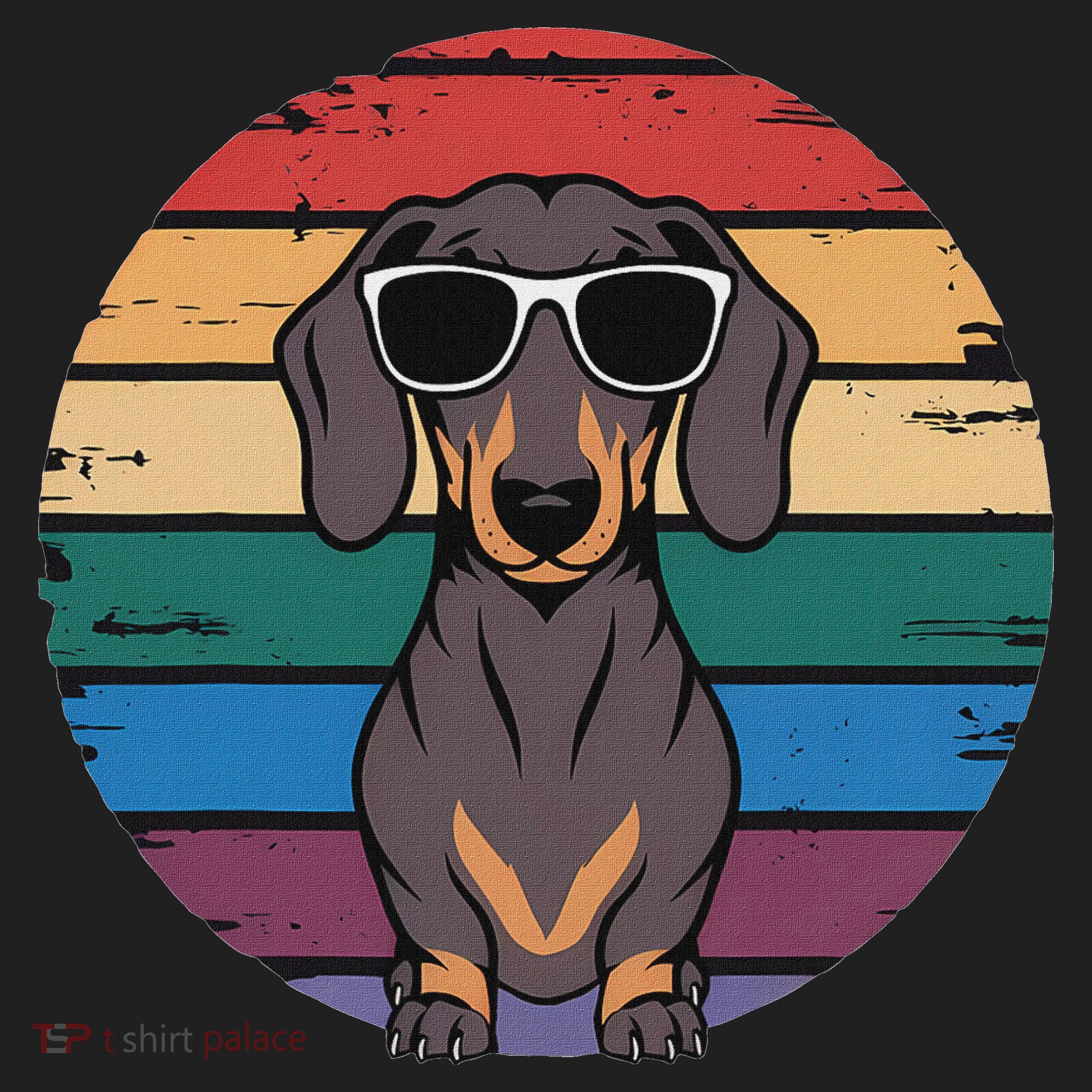 Retro Dachshund Sunset Tumbler
