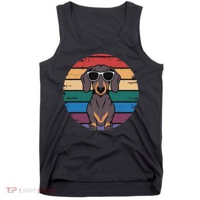 Retro Dachshund Sunset Tank Top