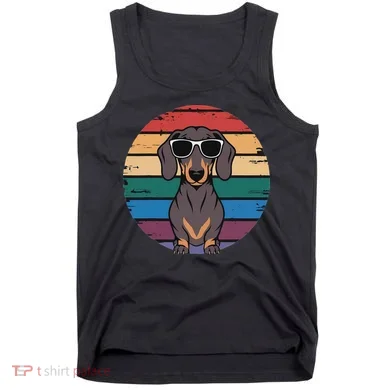 Retro Dachshund Sunset Tank Top