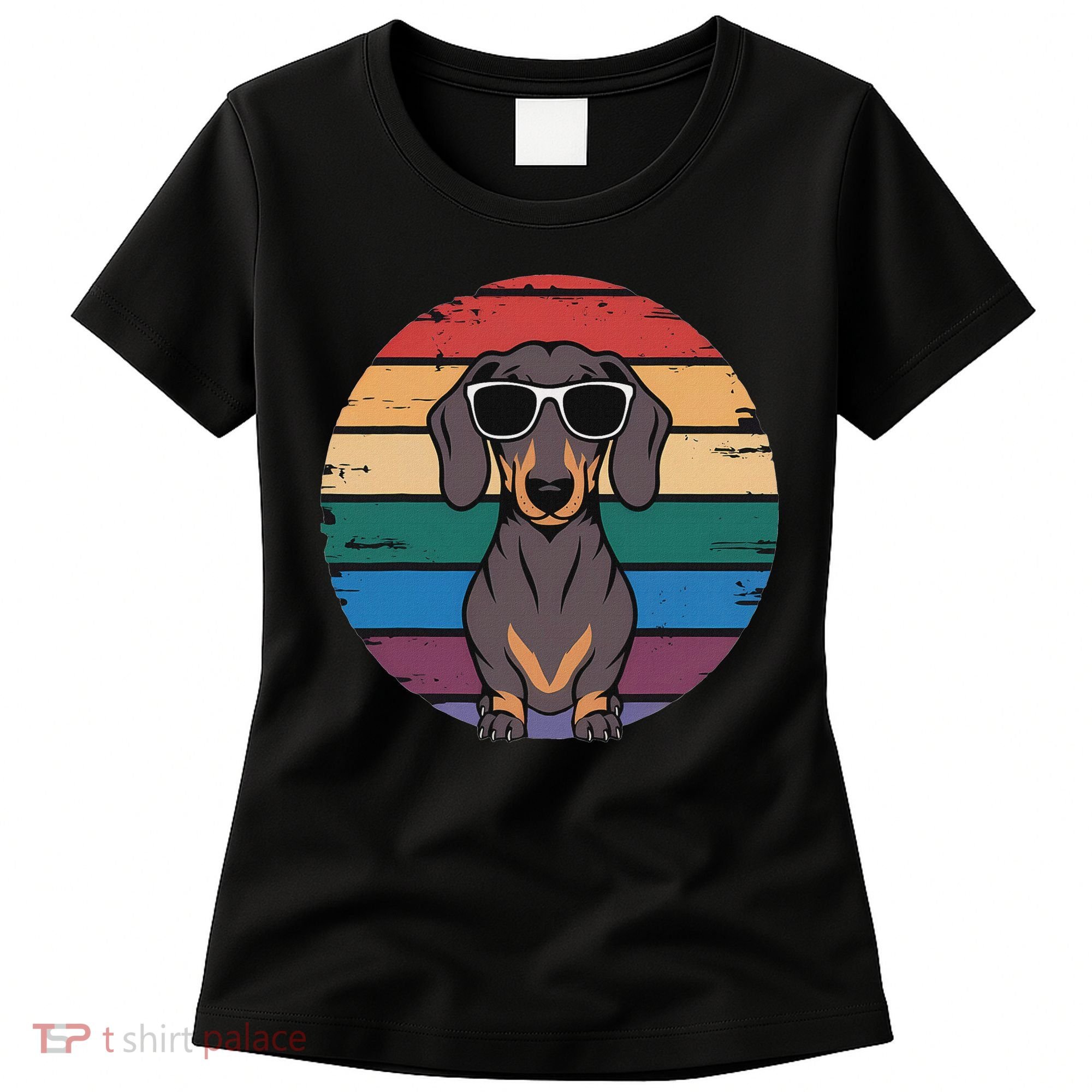 Retro Dachshund Sunset Women's T-Shirt