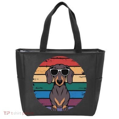 Retro Dachshund Sunset Tote Bag