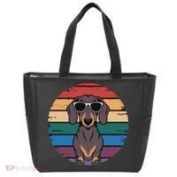 Retro Dachshund Sunset Tote Bag thumb 0