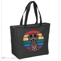 Retro Dachshund Sunset Tote Bag thumb 2