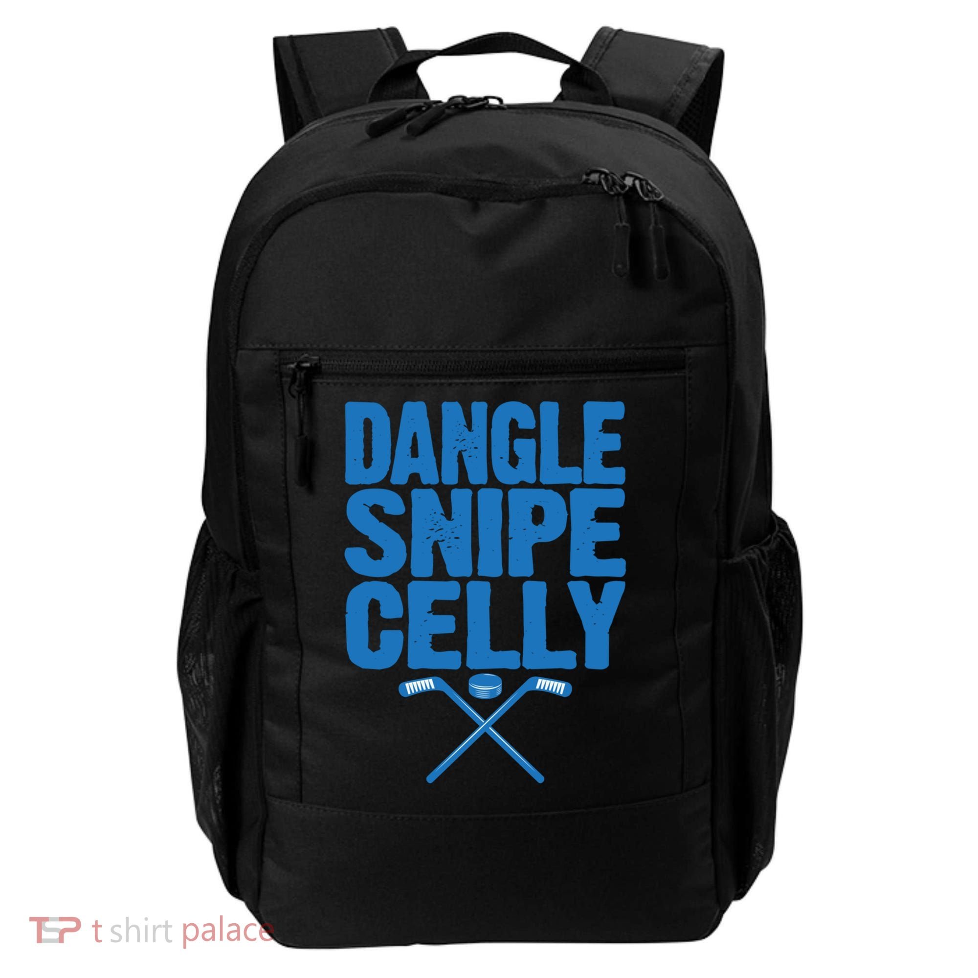 Retro Dangle Snipe Celly Quote Ice Hockey Player Saying Meaningful Gift Backpack
