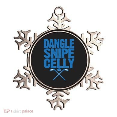 Retro Dangle Snipe Celly Quote Ice Hockey Player Saying Meaningful Gift Ornament