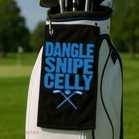 Retro Dangle Snipe Celly Quote Ice Hockey Player Saying Meaningful Gift Golf Towel thumb 2