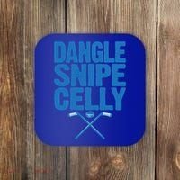 Retro Dangle Snipe Celly Quote Ice Hockey Player Saying Meaningful Gift Coaster thumb 0