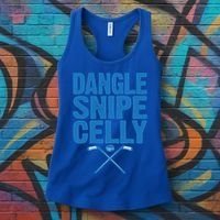Retro Dangle Snipe Celly Quote Ice Hockey Player Saying Meaningful Gift Women's Tank Top thumb 3
