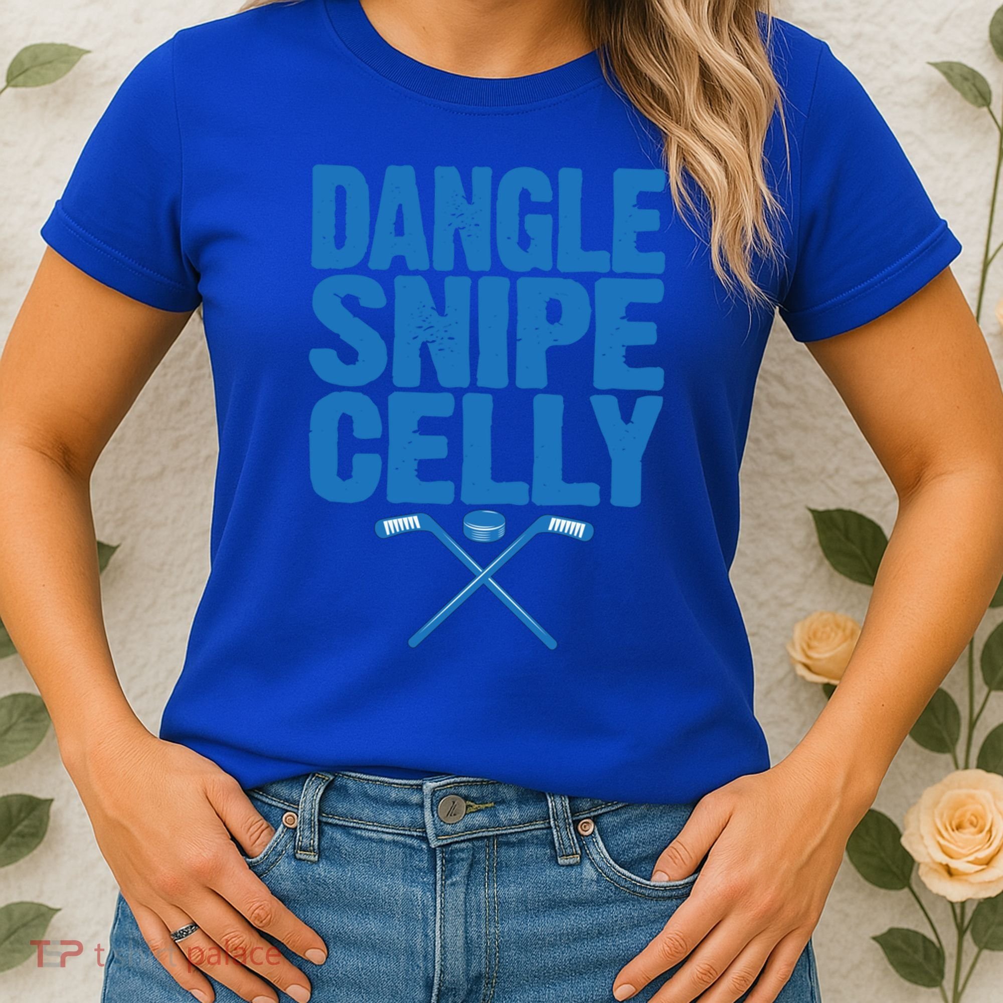 Retro Dangle Snipe Celly Quote Ice Hockey Player Saying Meaningful Gift Women's T-Shirt
