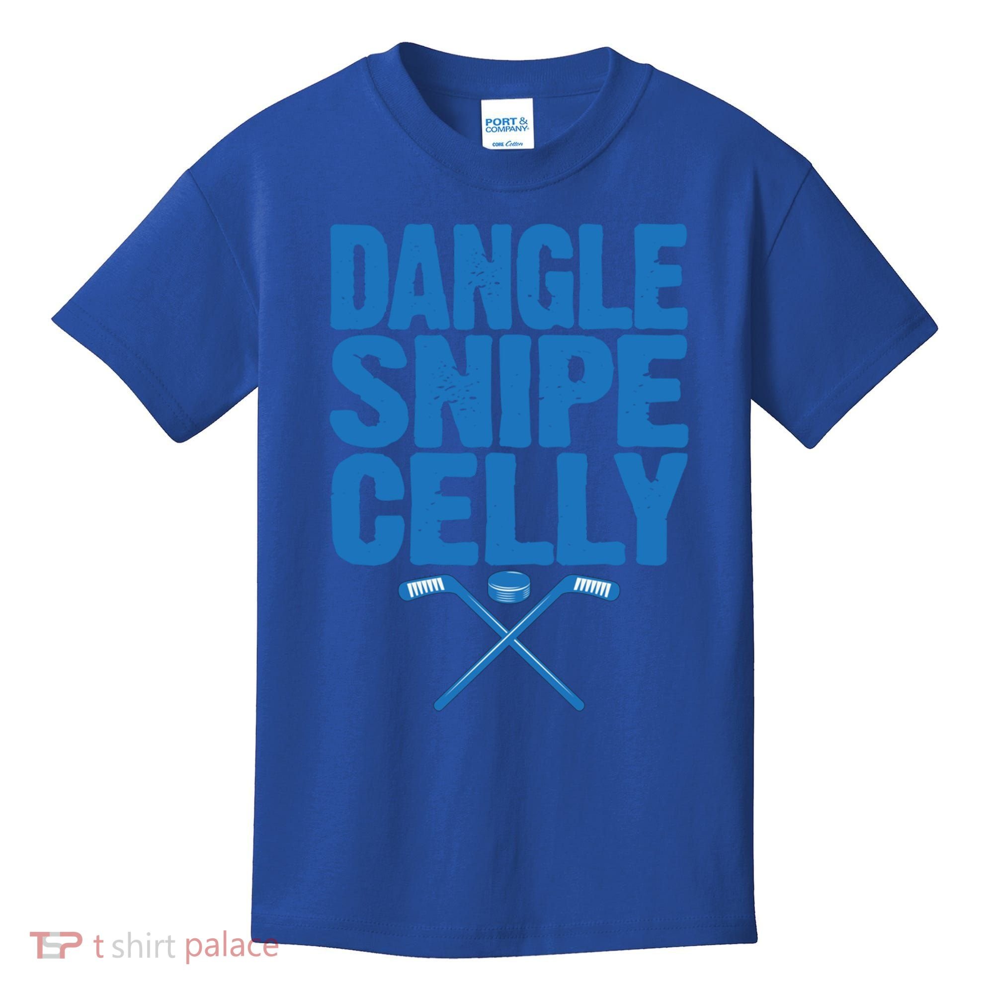 Retro Dangle Snipe Celly Quote Ice Hockey Player Saying Meaningful Gift Kids T-Shirt