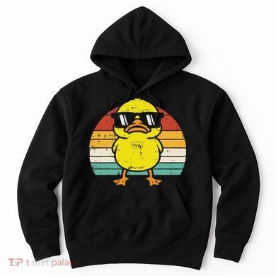 Rubber Duck Sunglasses Sunset Retro Duckling Hoodie
