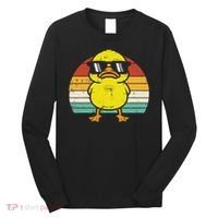 Rubber Duck Sunglasses Sunset Retro Duckling Long Sleeve Shirt thumb 0