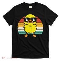 Rubber Duck Sunglasses Sunset Retro Duckling T-Shirt thumb 0