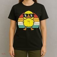 Rubber Duck Sunglasses Sunset Retro Duckling T-Shirt thumb 4