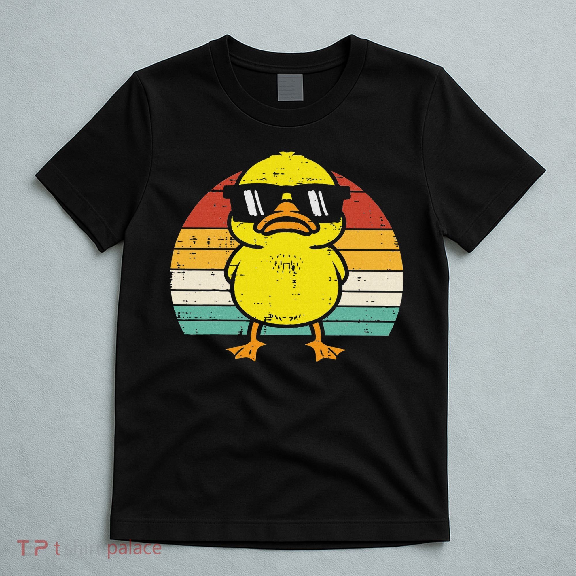 Rubber Duck Sunglasses Sunset Retro Duckling T-Shirt