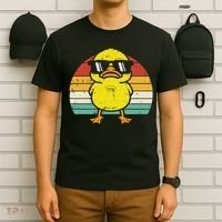 Rubber Duck Sunglasses Sunset Retro Duckling T-Shirt thumb 6