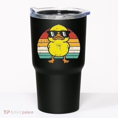 Rubber Duck Sunglasses Sunset Retro Duckling Tumbler