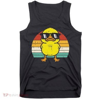 Rubber Duck Sunglasses Sunset Retro Duckling Tank Top